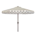 Soft Elegant Valance 11 Foot Round Umbrella in Two Colors - Outdoor Umbrellas - The Well Appointed House