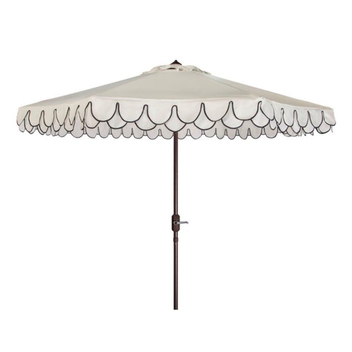 Soft Elegant Valance 11 Foot Round Umbrella in Two Colors - Outdoor Umbrellas - The Well Appointed House