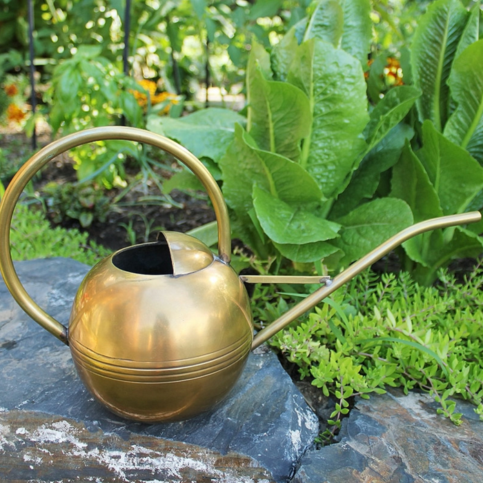 Solid Brass Globe Watering Can - The Well Appointed House