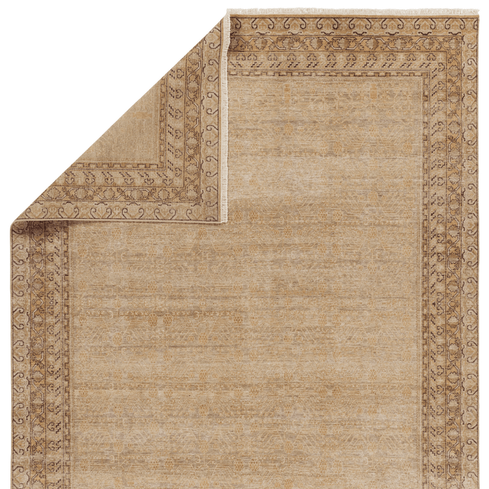 Someplace in Time Gold & Brown Hand Knotted Wool Area Rug - Available in a Variety of Sizes - Rugs - The Well Appointed House
