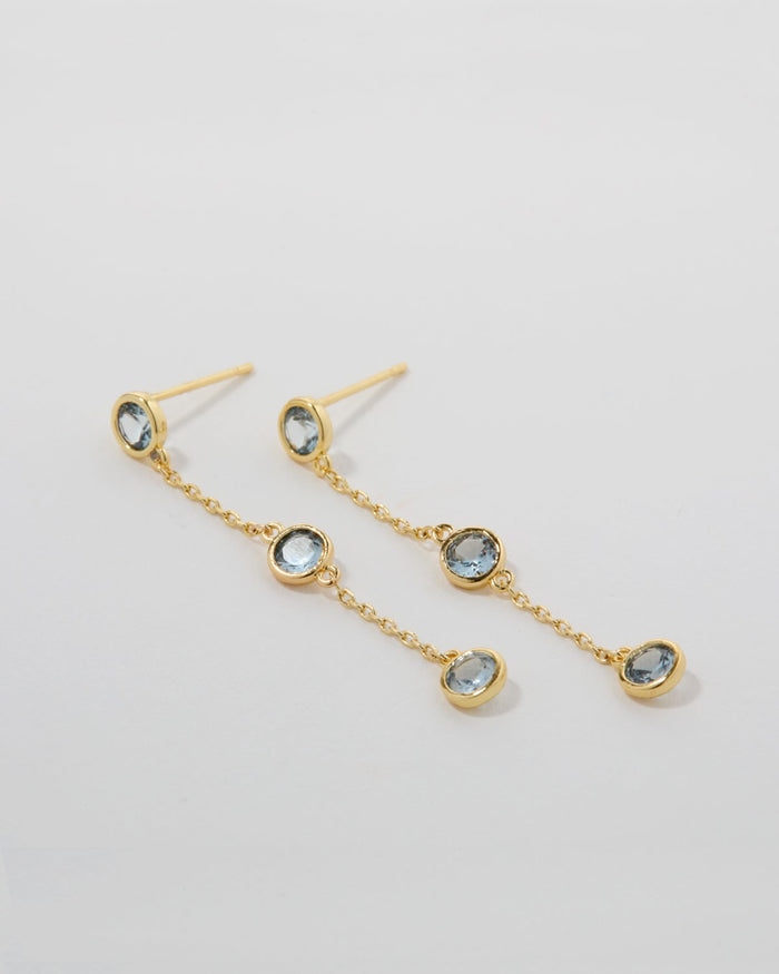 Bryan Anthonys Something Blue Linear Gold Earrings