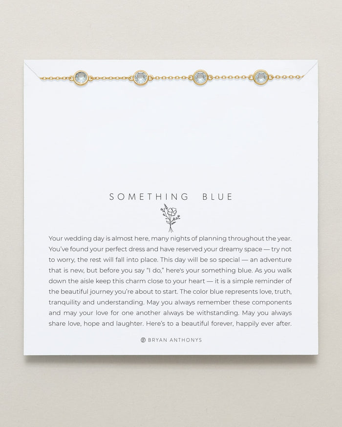 Bryan Anthonys Something Blue Gold Necklace On Card