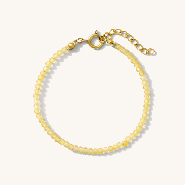 Close up of the Sorbet faceted crystal bracelet on a white background