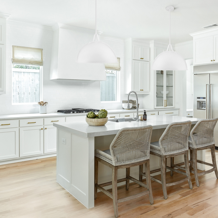 Soto Matte White 1 Light Chandelier - The Well Appointed House