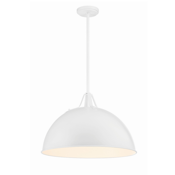 Soto Matte White 3 Light Chandelier - The Well Appointed House