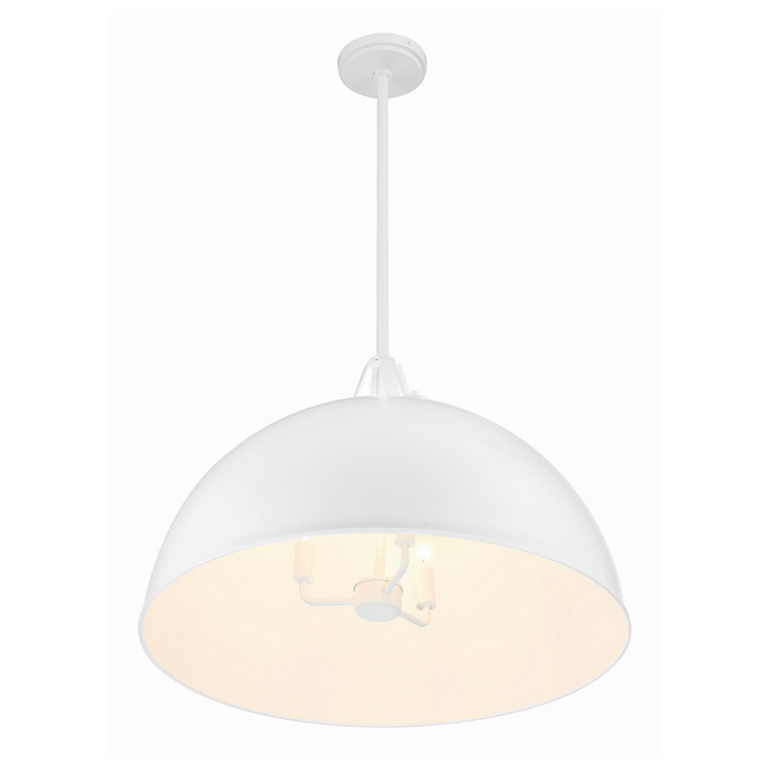 Soto Matte White 3 Light Chandelier - The Well Appointed House