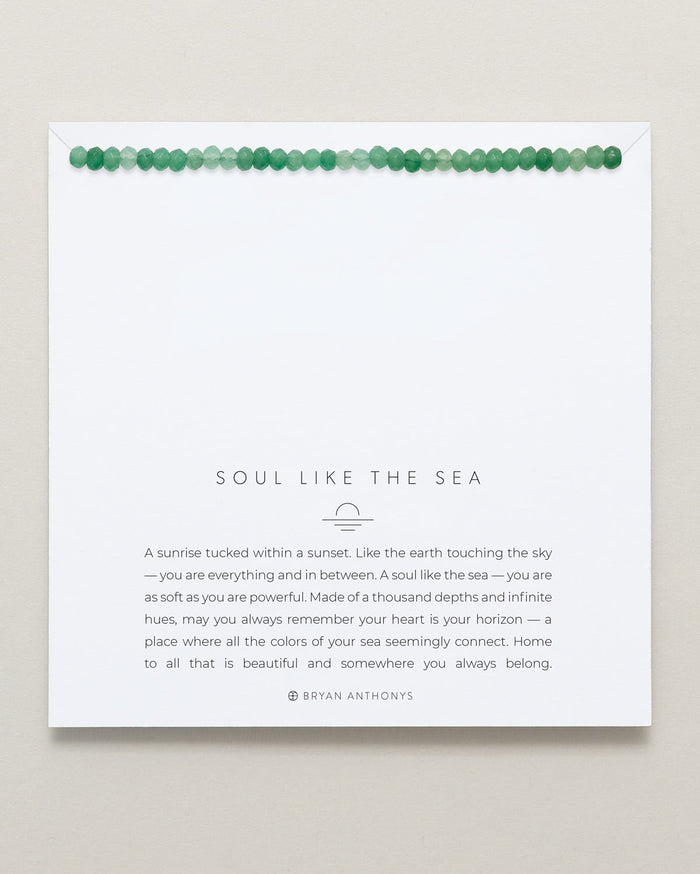 Bryan Anthonys Soul Like The Sea Seaglass Beaded Necklace On Card