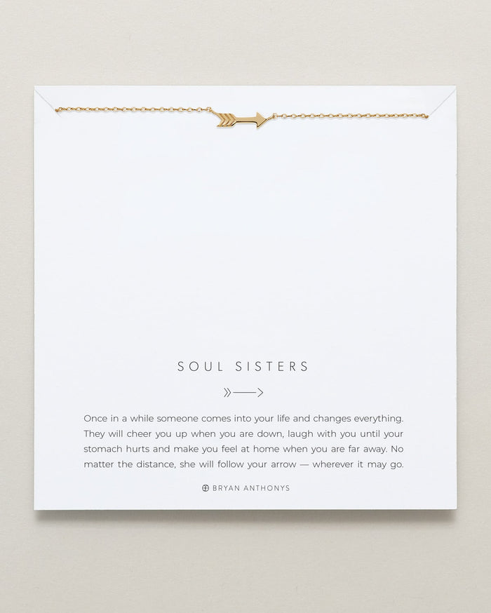 Bryan Anthonys Soul Sisters Gold Arrow Necklace On Card