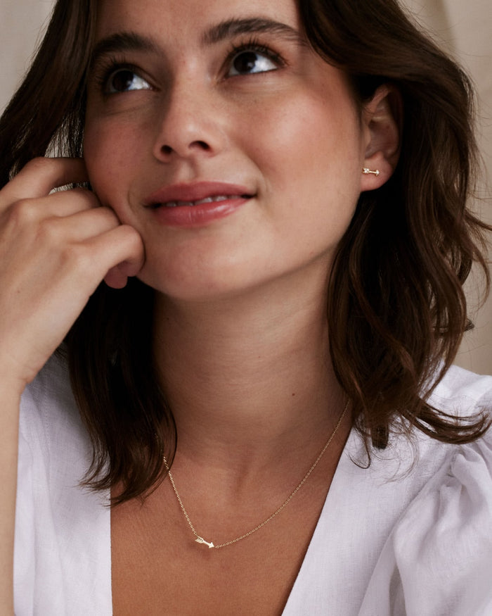 Bryan Anthonys Soul Sisters Gold Arrow Necklace On Model