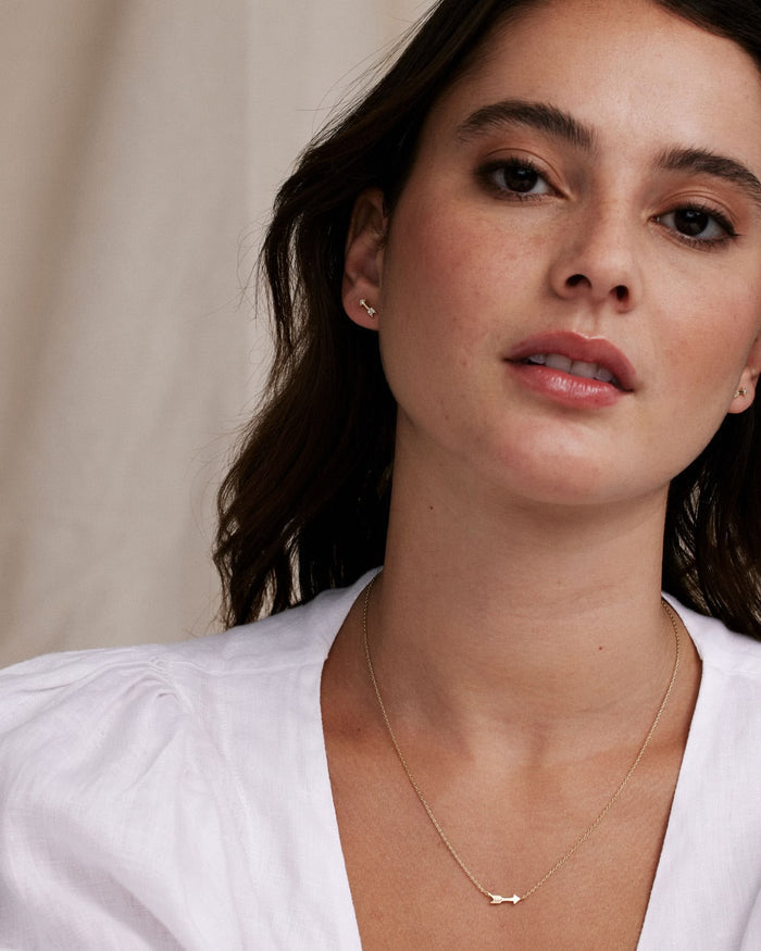 Bryan Anthonys Soul Sisters Gold Arrow Necklace On Model