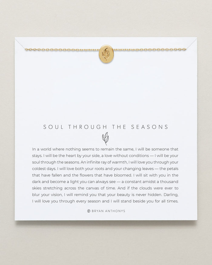 Bryan Anthonys Soul Through The Seasons Gold Necklace On Card