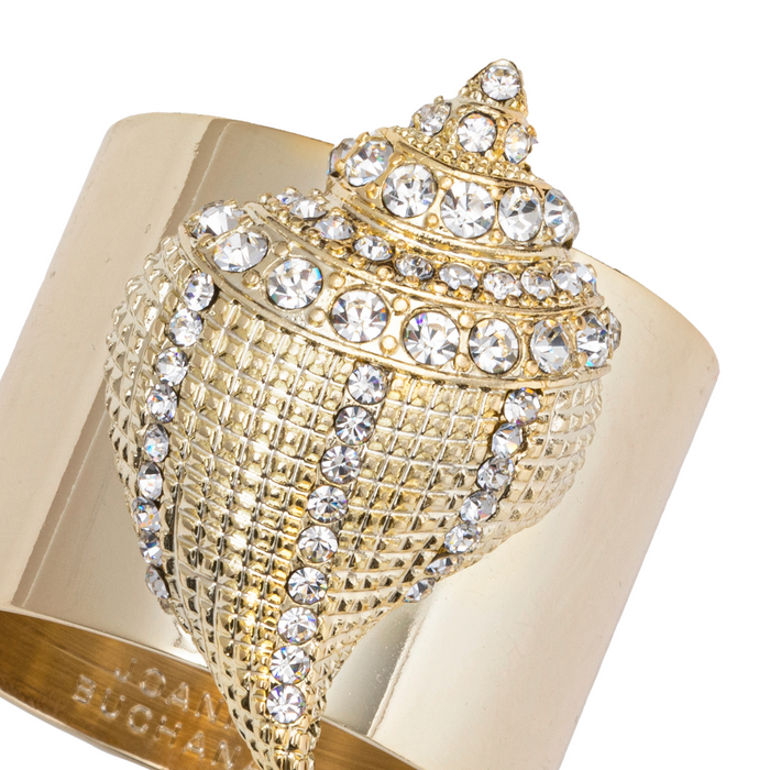 Sparkle Shell Napkin Rings, Set of Two - The Well Appointed House