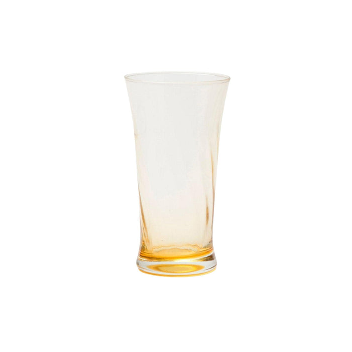Spiral Pattern Soft Yellow Hand Blown Glasses - Drinkware - The Well Appointed House