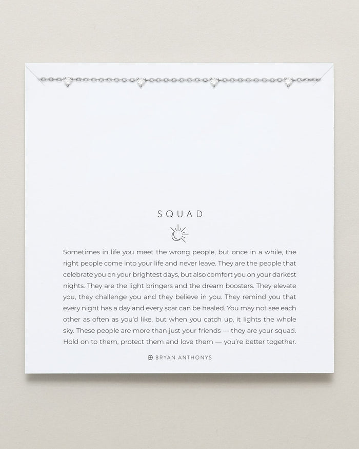 Bryan Anthonys Silver Squad Crystal Bracelet On Card
