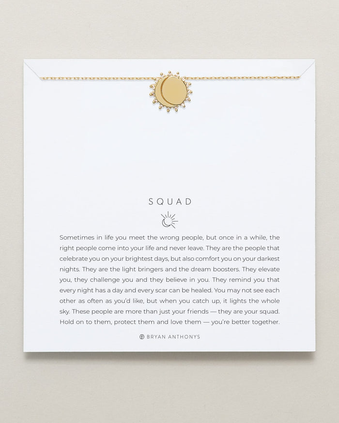 Bryan Anthonys Gold Squad Dainty Necklace On Card
