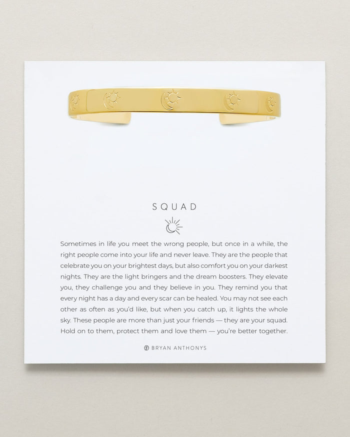 Bryan Anthonys Squad Gold Engraved Cuff On Card