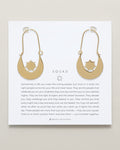 Squad Hoop Earrings on card in 14k gold finish