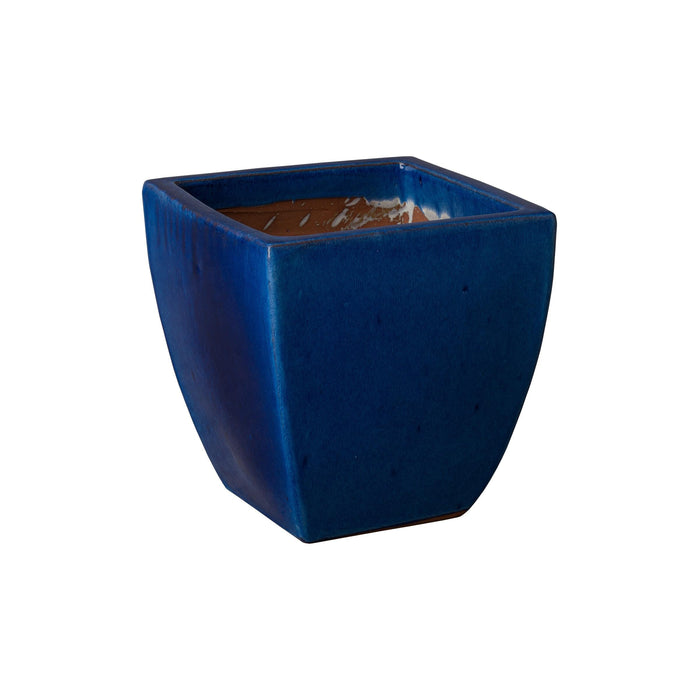 Square Glossy Ceramic Planter