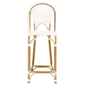 Stackable White PE Wicker & Aluminum Outdoor Bar Stool - Bar & Counter Stools -  The Well Appointed House