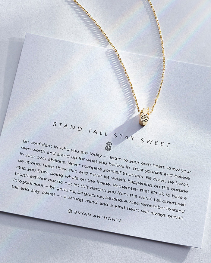 Stand Tall Stay Sweet Necklace showcase on card