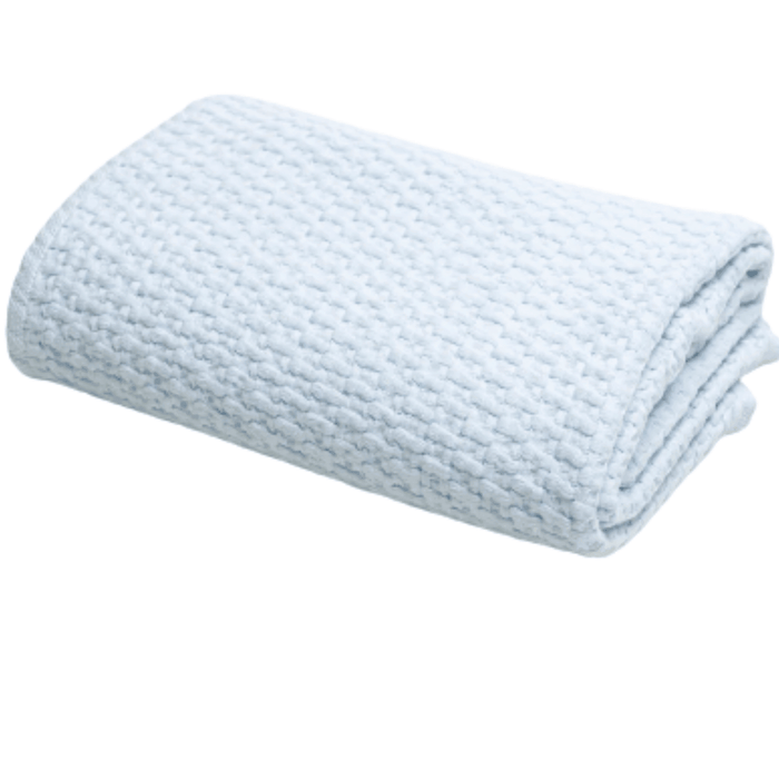 Stonewashed Basket Weave Baby Blanket with Binding - Baby Gifts - The Well Appointed House