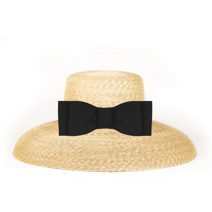 Straw Hat With Flat Bow - The Well Appointed House