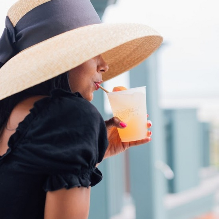 Straw Hat With Flat Bow - The Well Appointed House