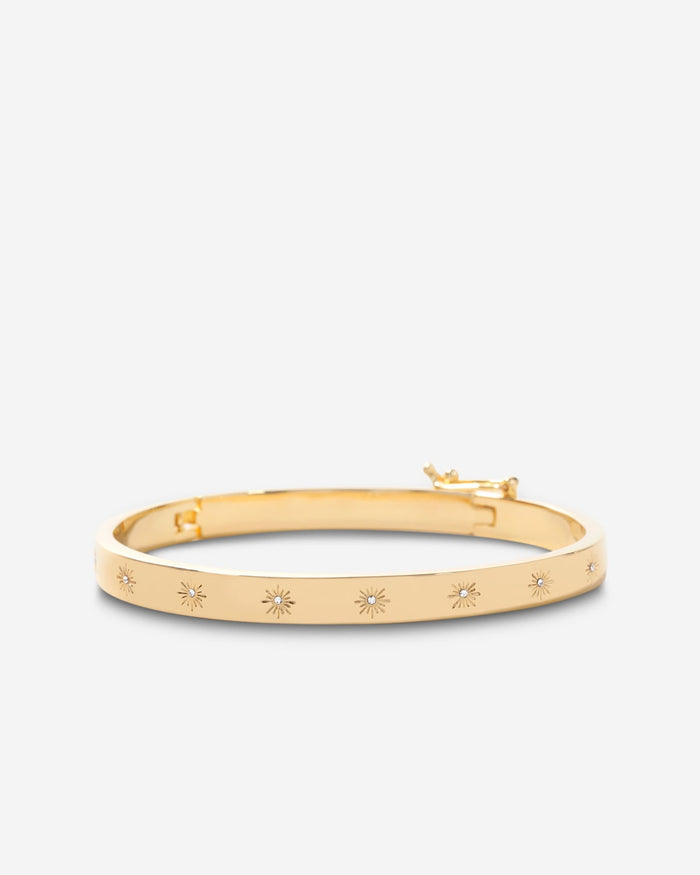 Bryan Anthonys Strength Gold Hinged Bracelet with Crystals Macro