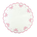 Studio Collection Juliet Bows Placemats in Linen White/Pink - The Well Appointed House