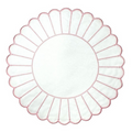 Studio Collection Linen Pippa Placemat in White/Pink, Set of 4 - The Well Appointed House