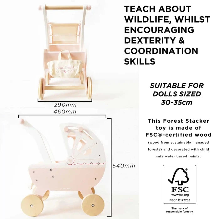 Sweet Dreams Doll Pram - The Well Appointed House