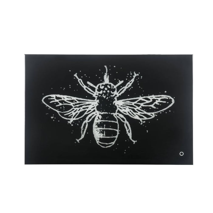 Talisha - Wall Art With LED - Smoky Glass & Faux Crystal