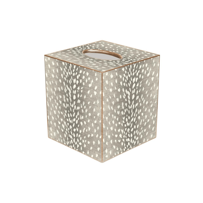Taupe Antelope Wastepaper Basket and Optional Tissue Box Cover - Wastebasket - The Well Appointed House