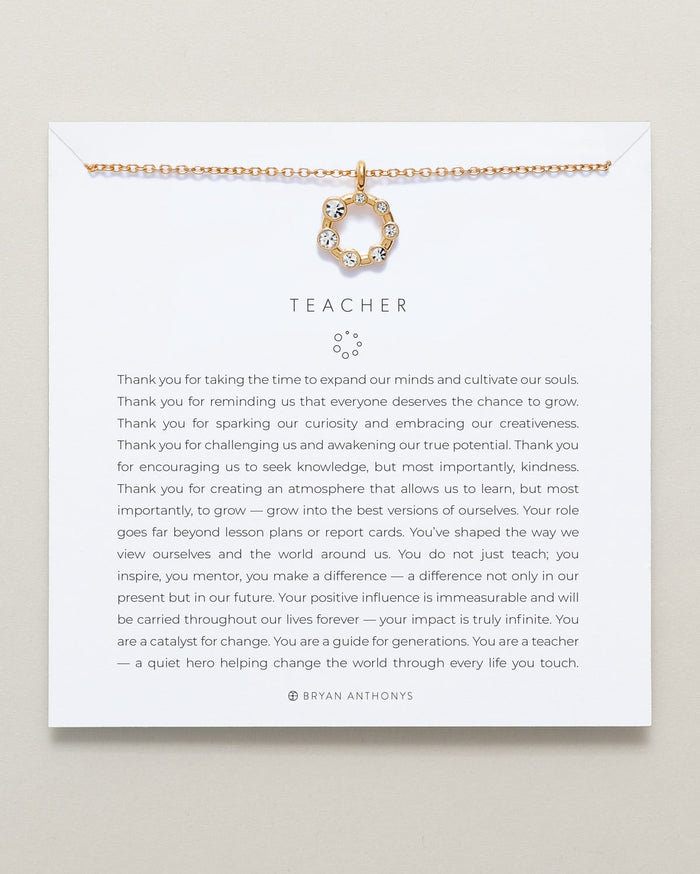 Bryan Anthonys dainty teacher necklace gift 14k gold