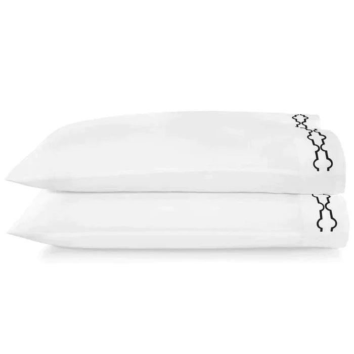 Tempo Embroidered Sateen Pillowcases - Pillowcases - The Well Appointed House