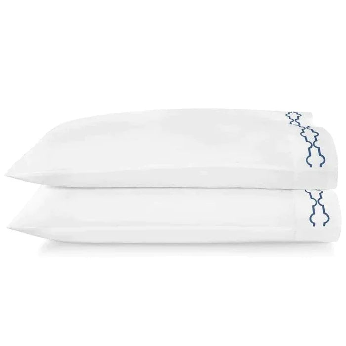Tempo Embroidered Sateen Pillowcases - Pillowcases - The Well Appointed House