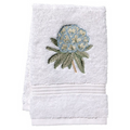 Terry Guest Towel With Embroidered Rhododendron in Duck Egg Blue - The Well Appointed House