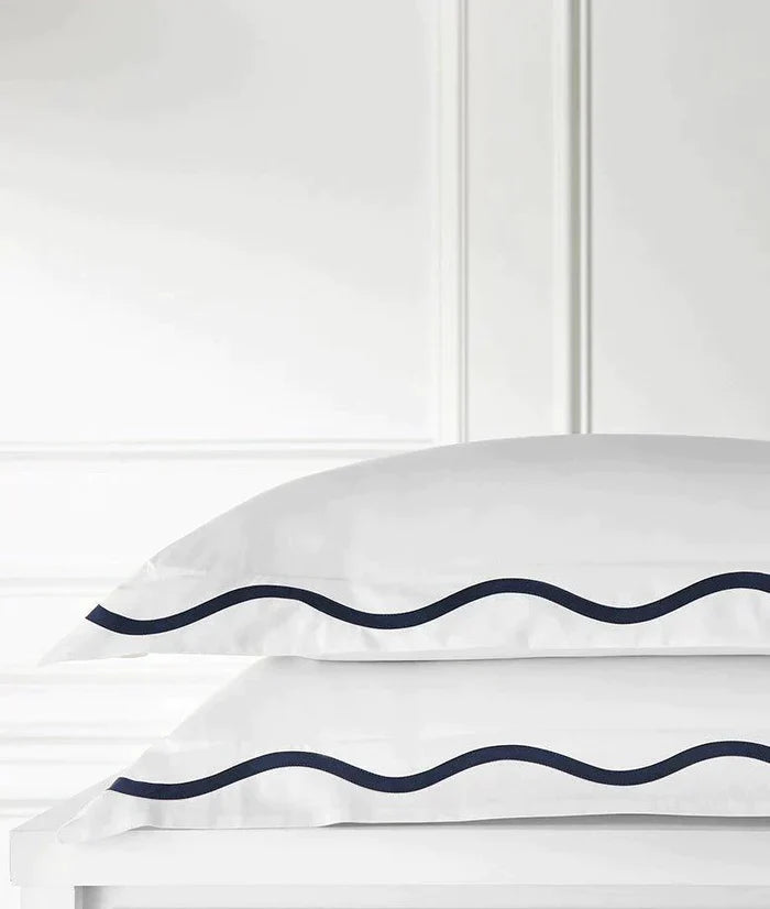 Tess Traditional Scalloped Tape Design Shams - Shams - The Well Appointed House