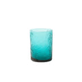 Textured Hand Blown Glass Tumblers in Aqua - Drinkware - The Well Appointed House