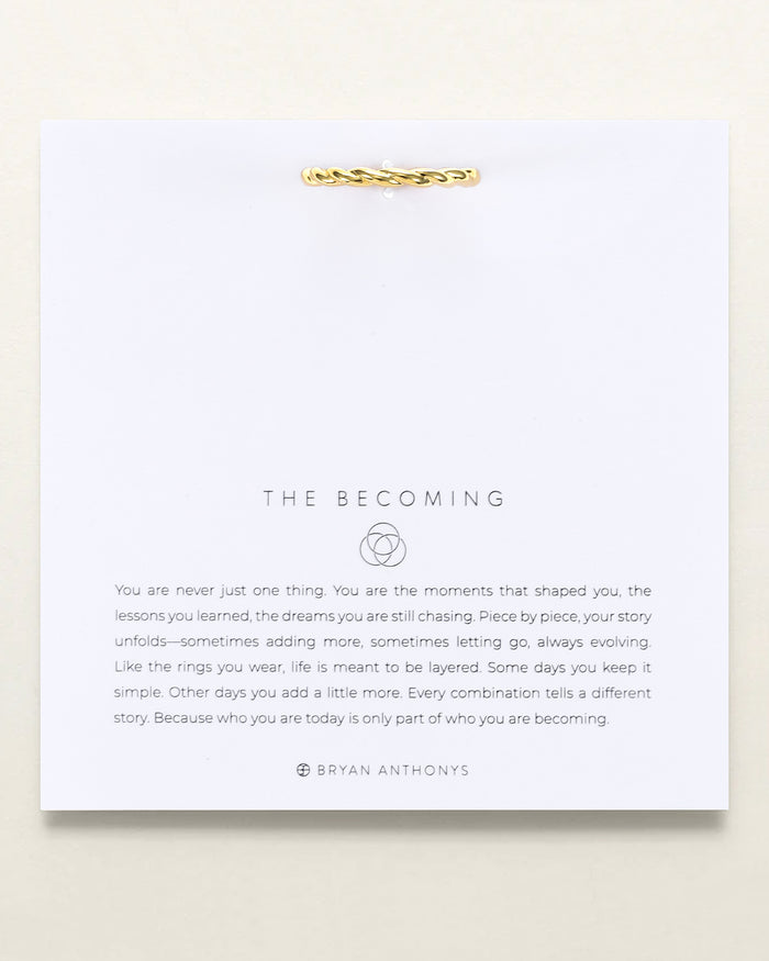 The Becoming Dainty Rope Stacking Ring