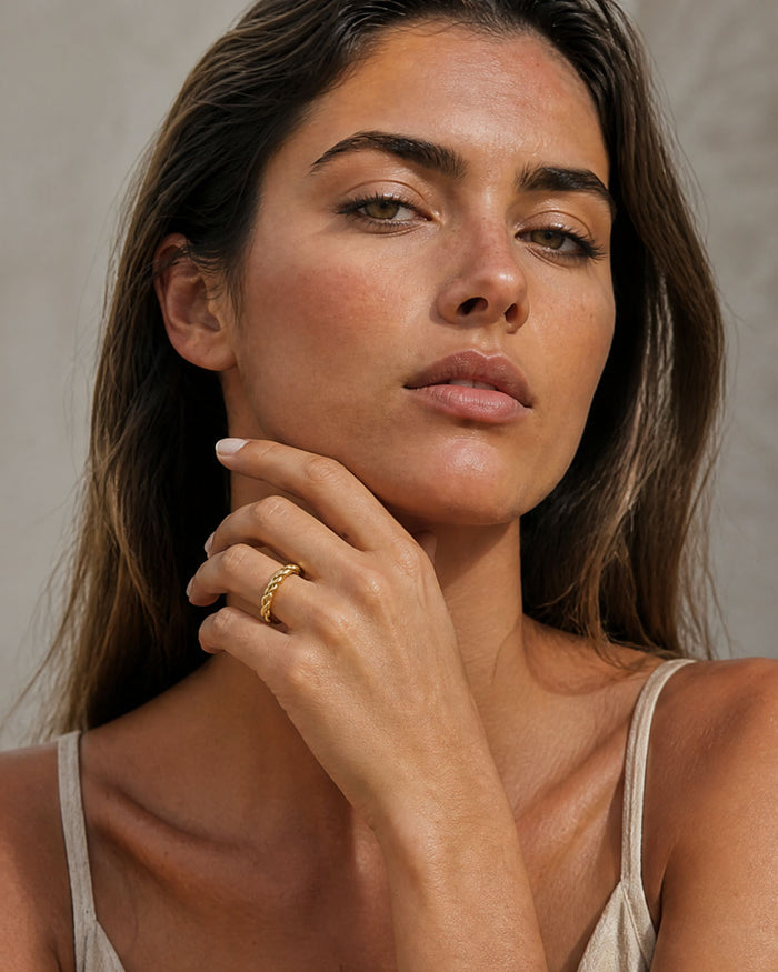 The Becoming Dainty Rope Stacking Ring