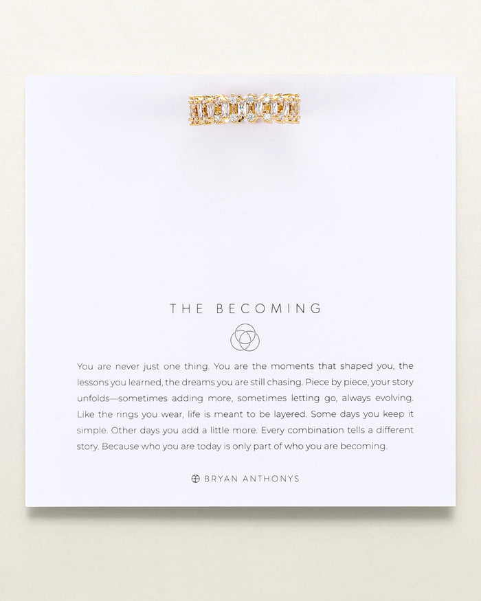 The Becoming Marquise Double Pavé Stacking Ring