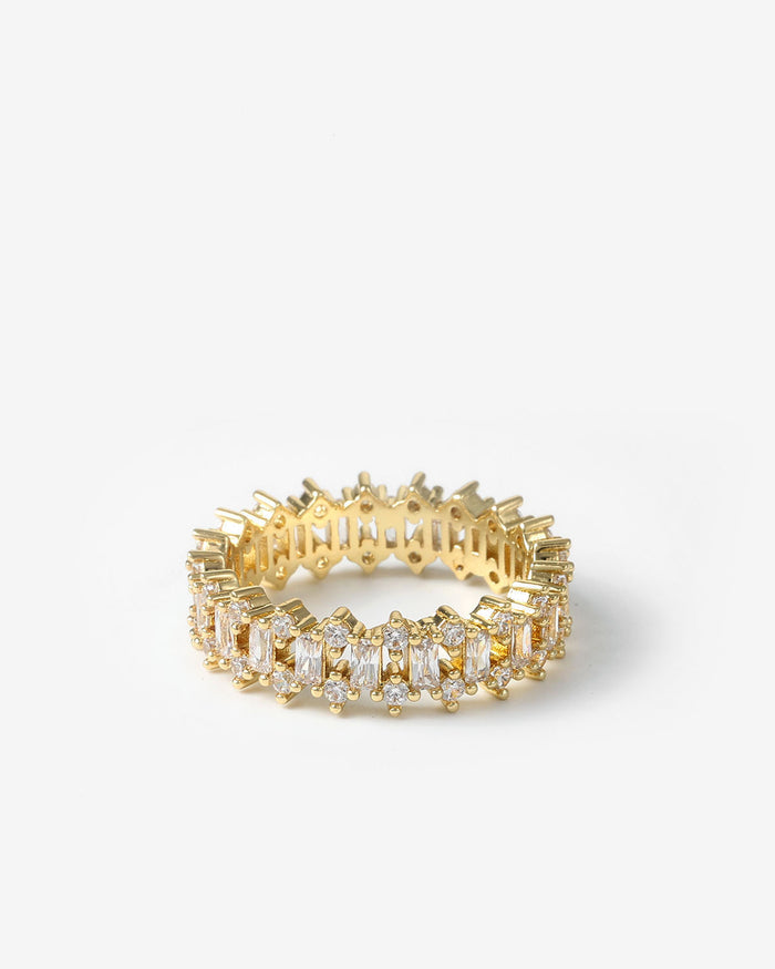 The Becoming Marquise Double Pavé Stacking Ring