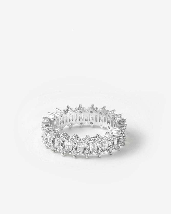 The Becoming Marquise Double Pavé Stacking Ring
