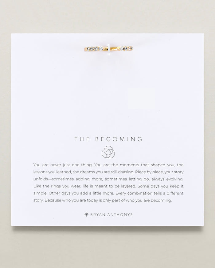 The Becoming Open Pavé Stacking Ring