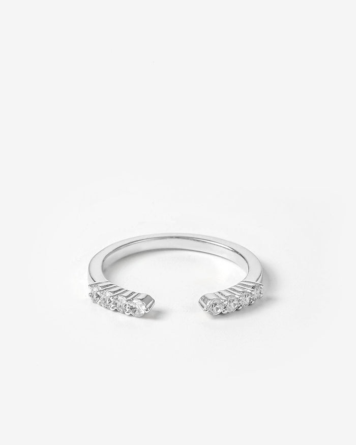 The Becoming Open Pavé Stacking Ring