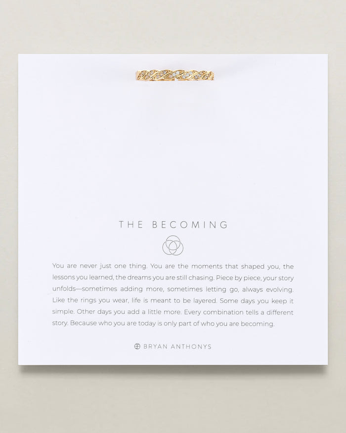 The Becoming Pavé Twist Stacking Ring