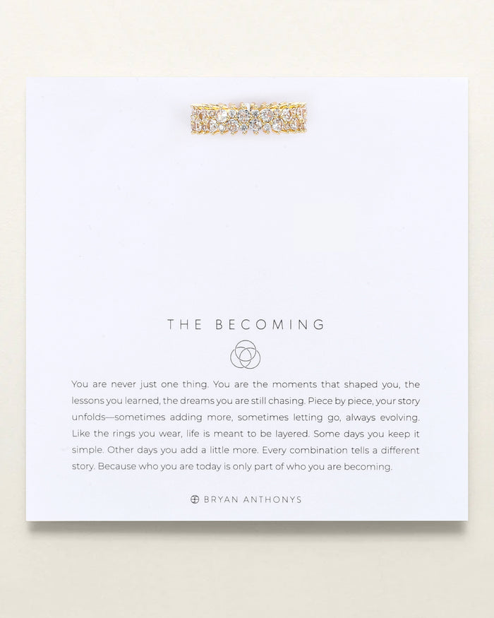 The Becoming Sunburst Stacking Ring