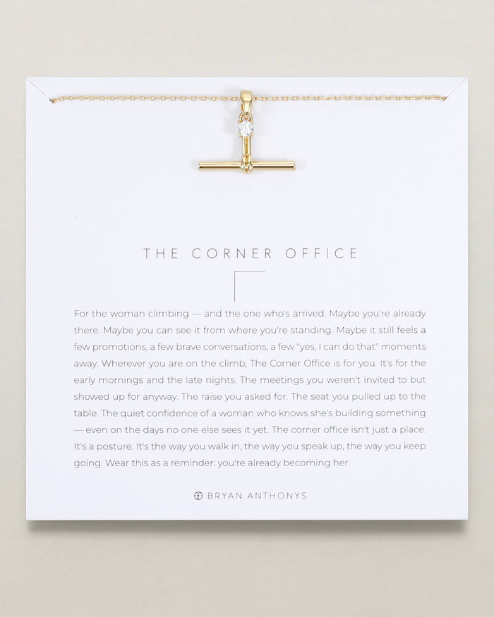 The Corner Office T-Bar Necklace