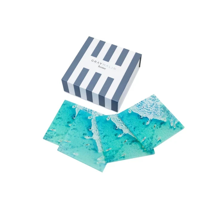 "The Ocean" Acrylic Coasters - Bar Tools & Accessories - The Well Appointed House